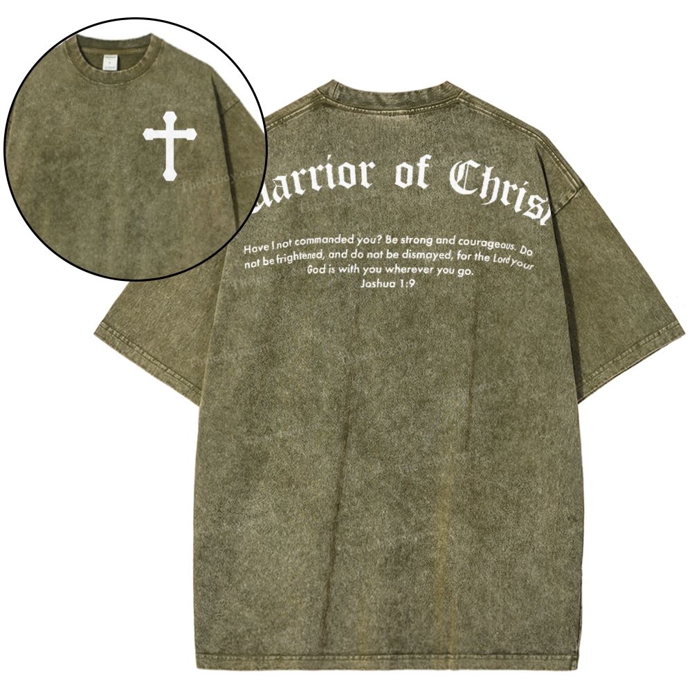 Warrior Of Christ Snowflake Vintage Washed T-Shirt