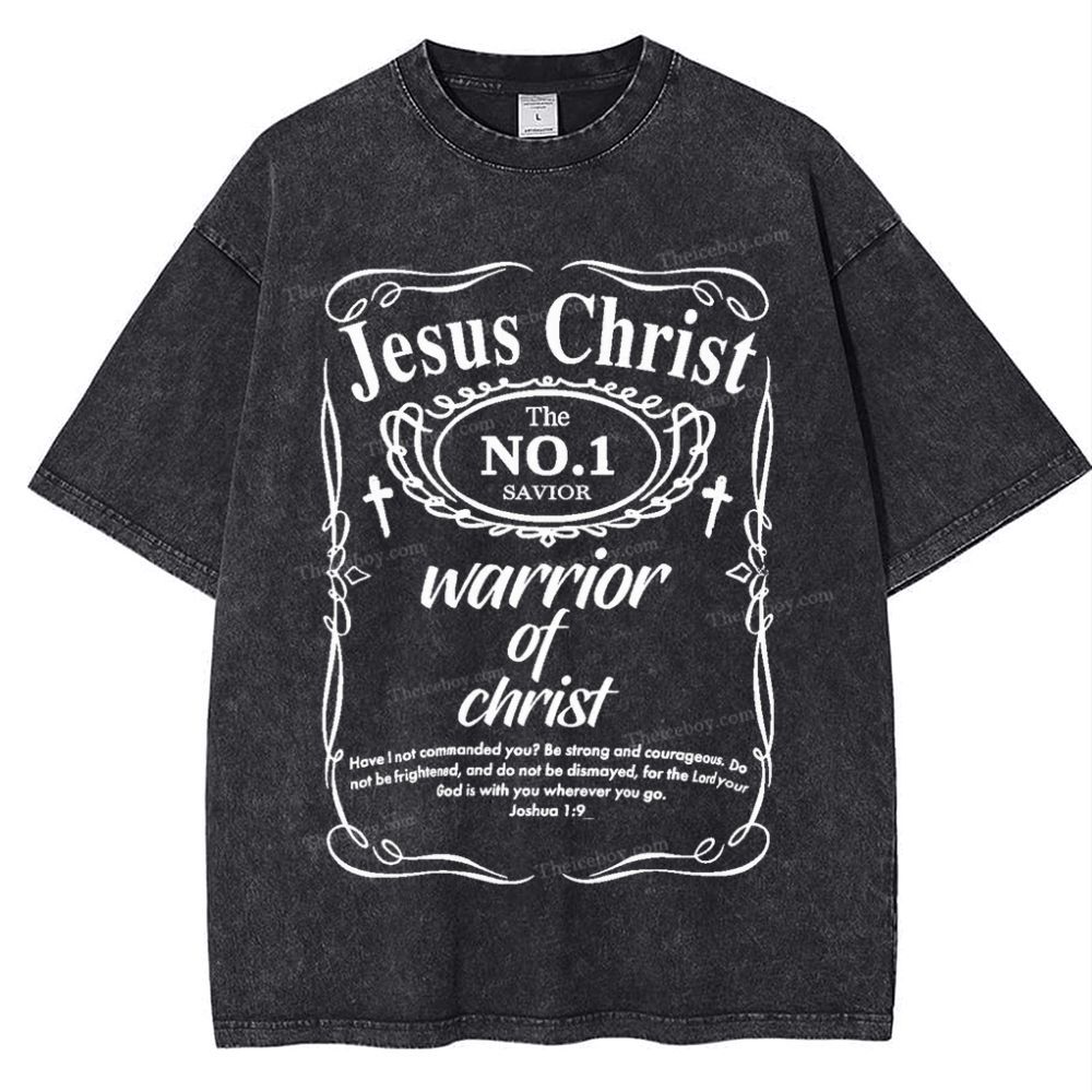 Warrior Of Christ Snowflake Vintage Washed T-Shirt