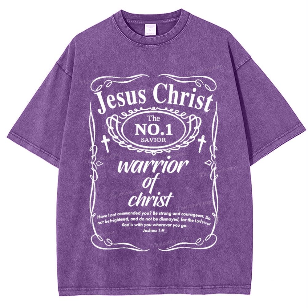 Warrior Of Christ Snowflake Vintage Washed T-Shirt