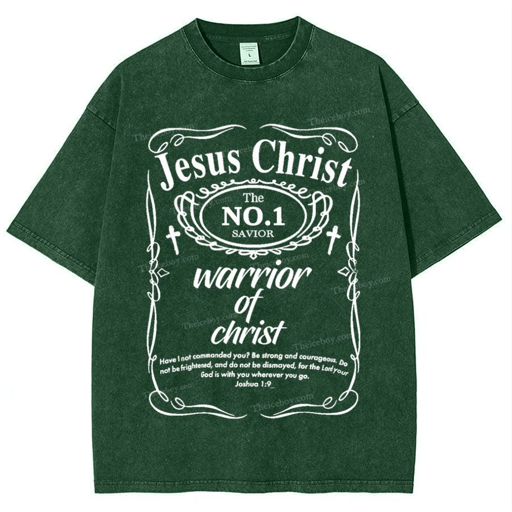 Warrior Of Christ Snowflake Vintage Washed T-Shirt
