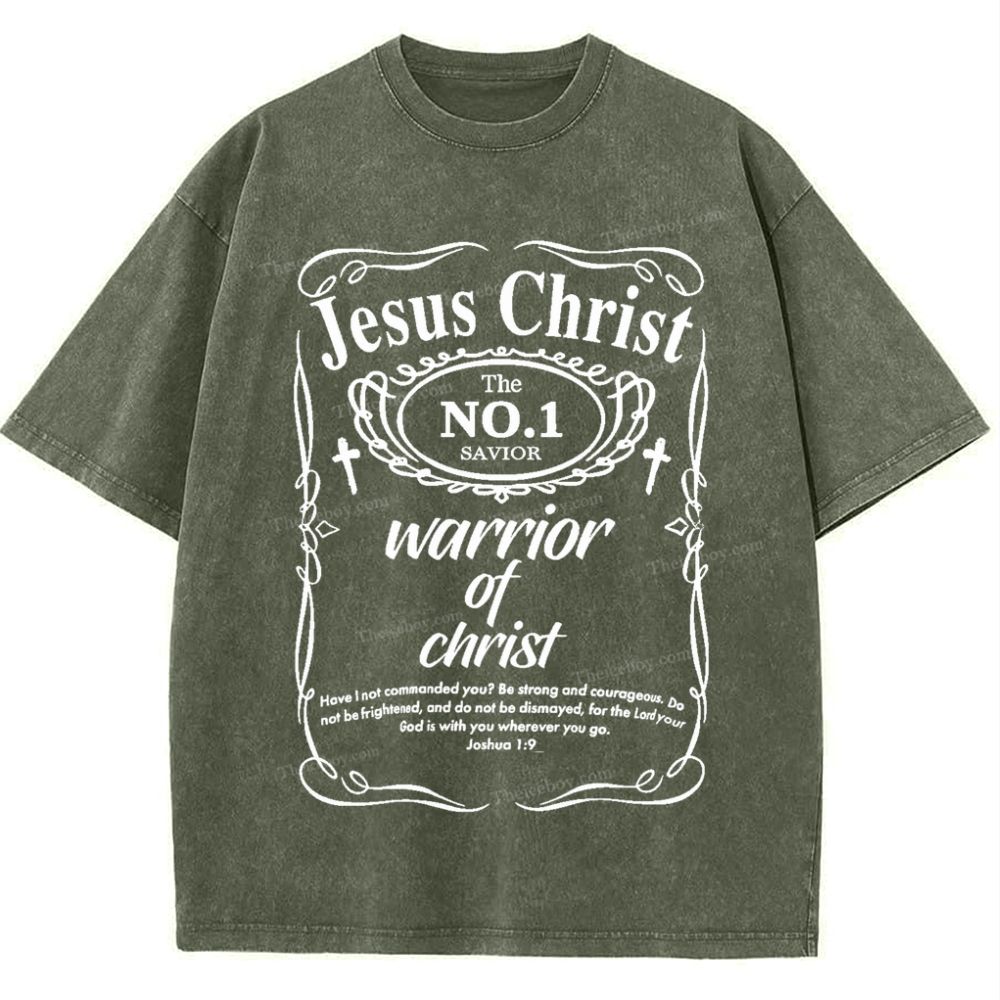Warrior Of Christ Snowflake Vintage Washed T-Shirt