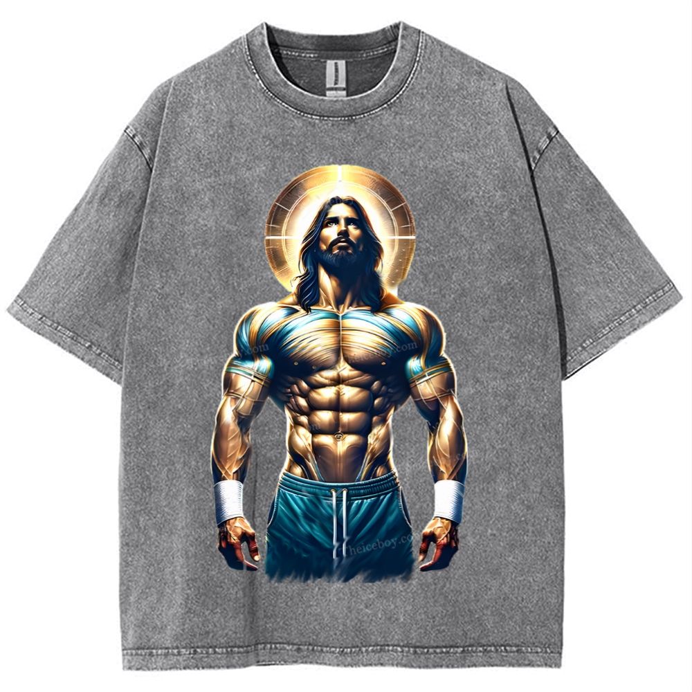 The Light Of Faith - Jesus' Encouragement Snowflake Vintage Washed T-Shirt