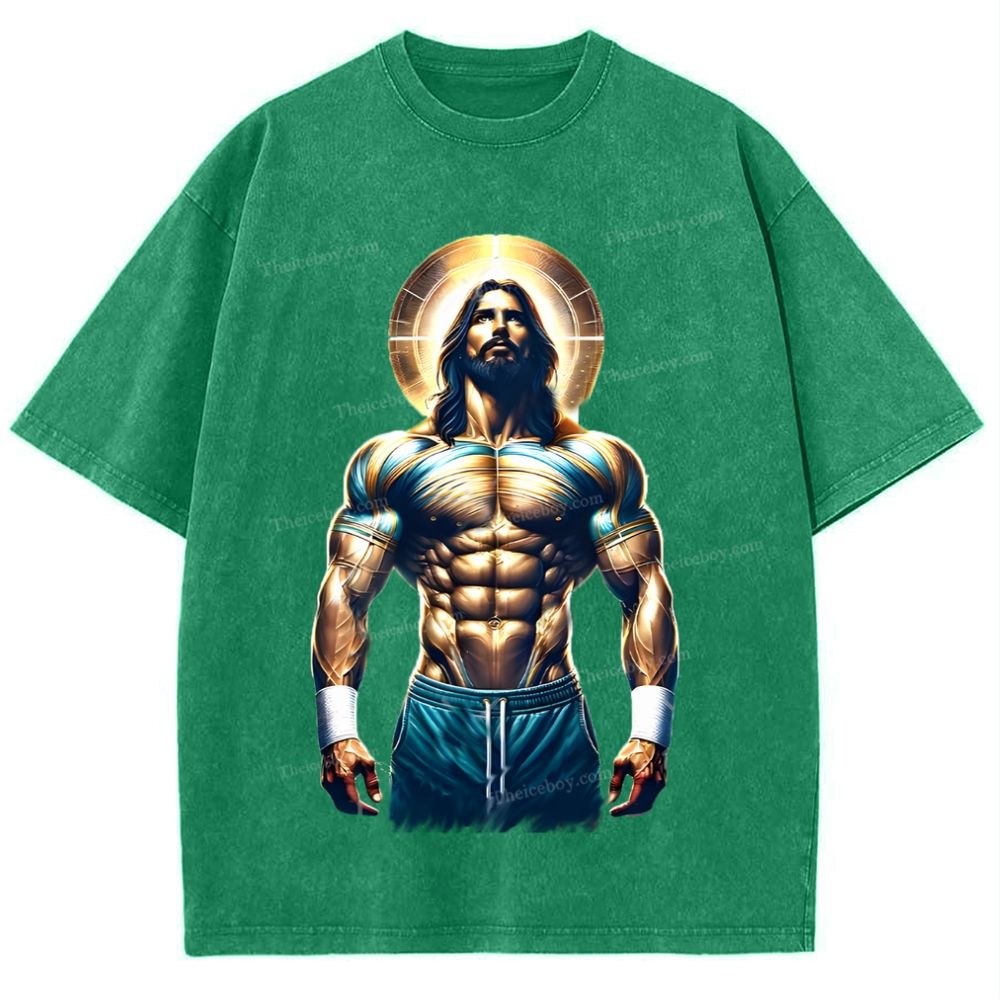 The Light Of Faith - Jesus' Encouragement Snowflake Vintage Washed T-Shirt