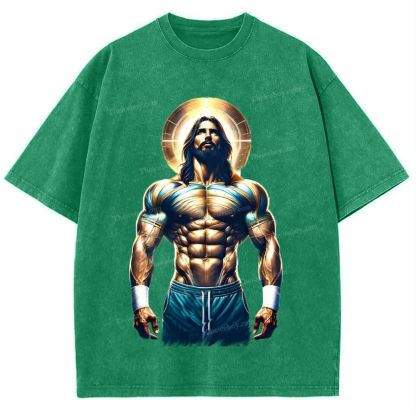 The Light Of Faith - Jesus' Encouragement Snowflake Vintage Washed T-Shirt