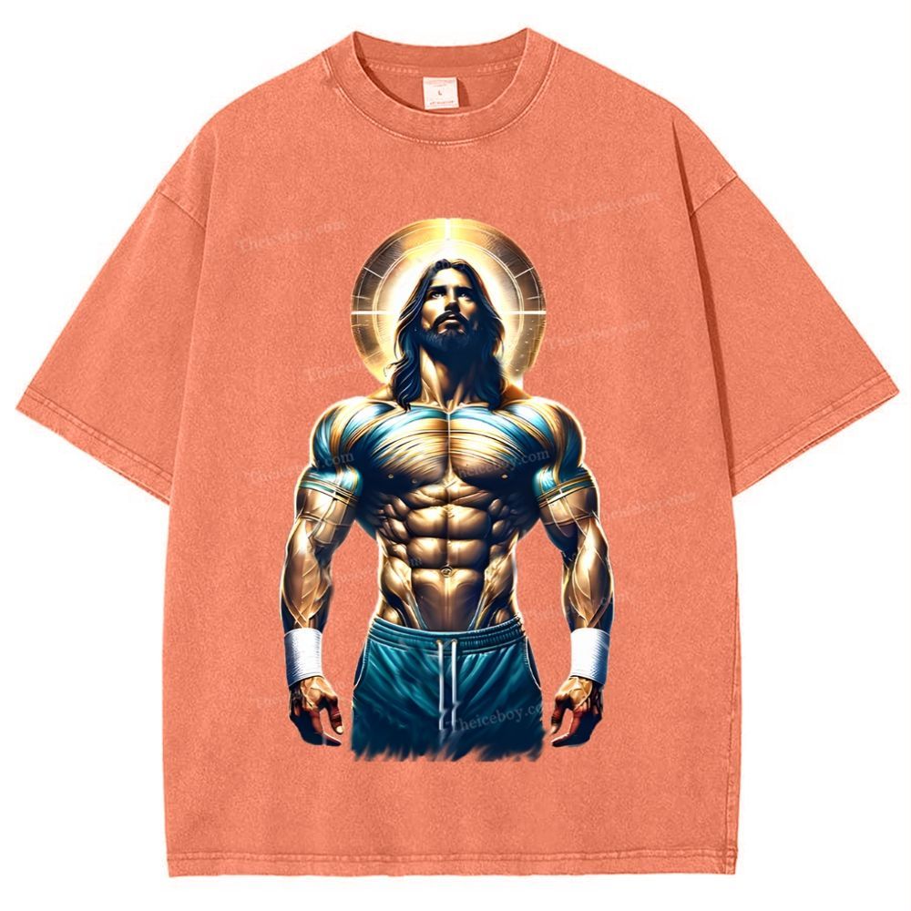 The Light Of Faith - Jesus' Encouragement Snowflake Vintage Washed T-Shirt