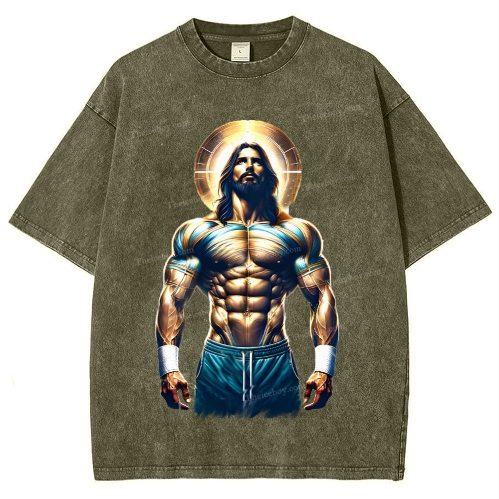 The Light Of Faith - Jesus' Encouragement Snowflake Vintage Washed T-Shirt