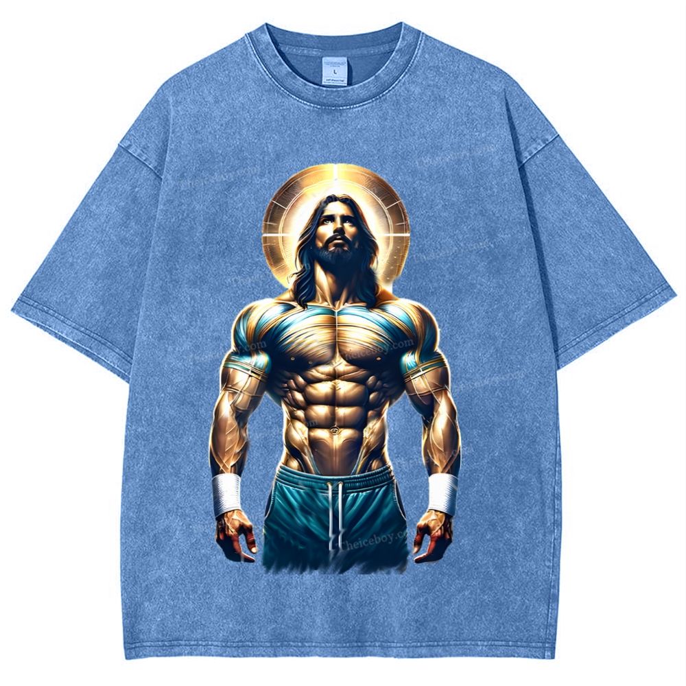 The Light Of Faith - Jesus' Encouragement Snowflake Vintage Washed T-Shirt