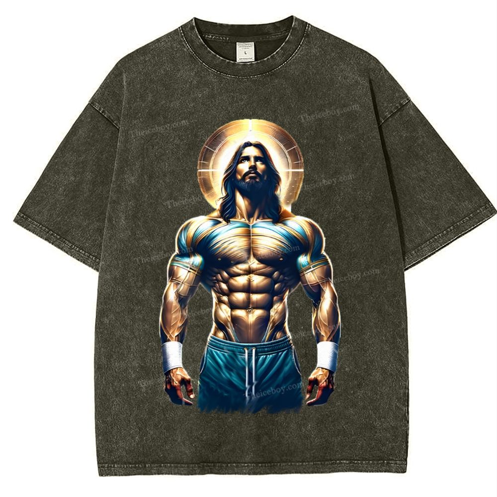 The Light Of Faith - Jesus' Encouragement Snowflake Vintage Washed T-Shirt