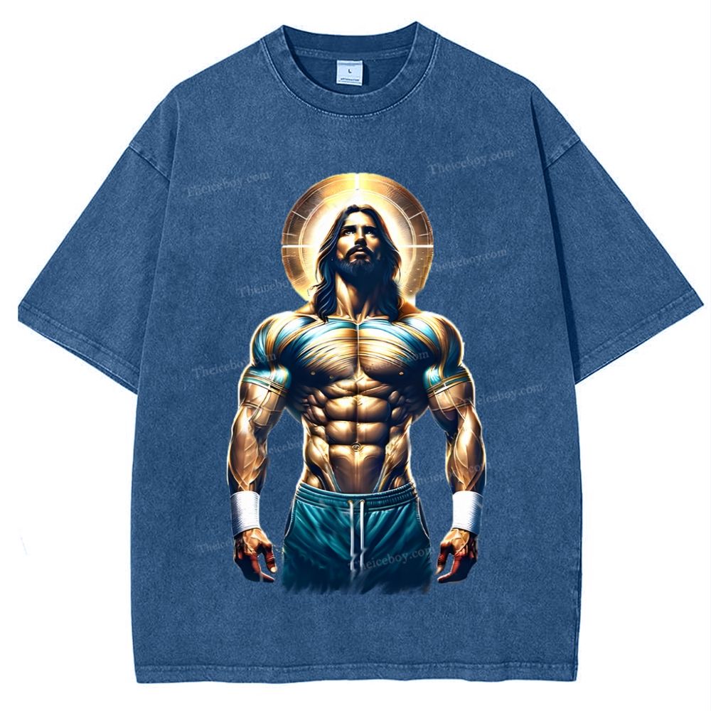The Light Of Faith - Jesus' Encouragement Snowflake Vintage Washed T-Shirt