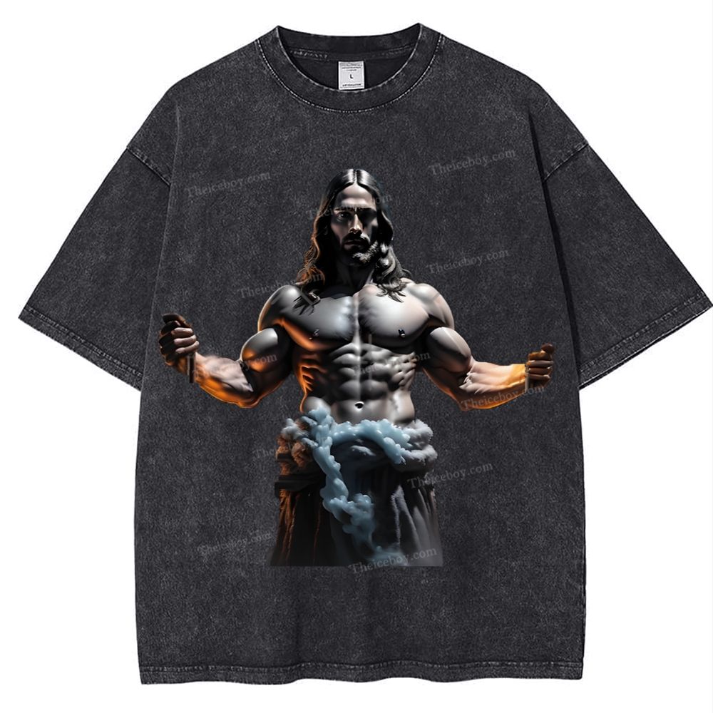 Source of Strength - The Company of Jesus Snowflake Vintage Washed T-Shirt