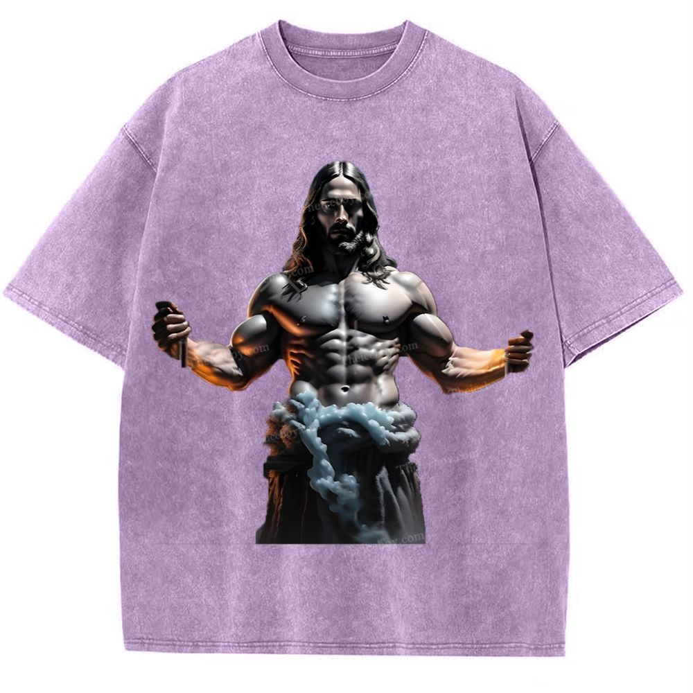 Source of Strength - The Company of Jesus Snowflake Vintage Washed T-Shirt