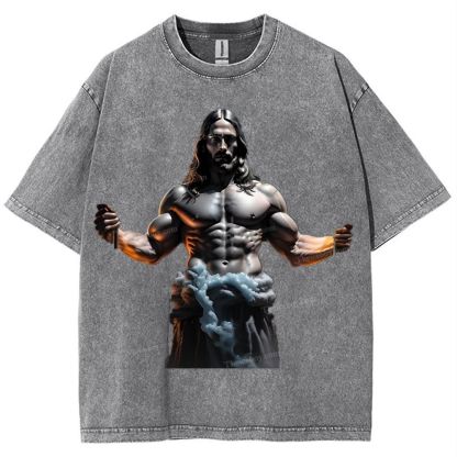 Source of Strength - The Company of Jesus Snowflake Vintage Washed T-Shirt