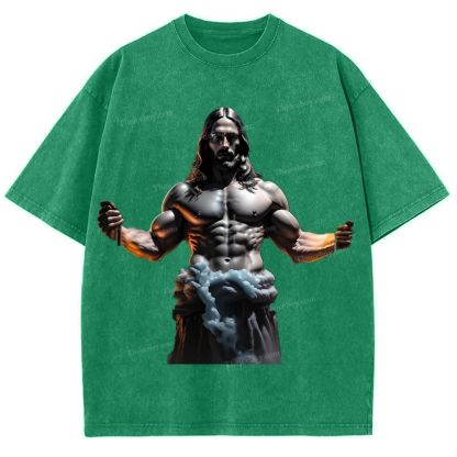 Source of Strength - The Company of Jesus Snowflake Vintage Washed T-Shirt