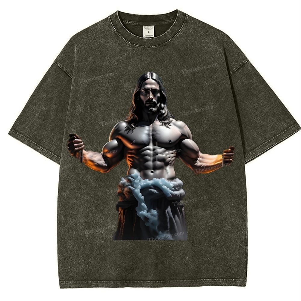 Source of Strength - The Company of Jesus Snowflake Vintage Washed T-Shirt