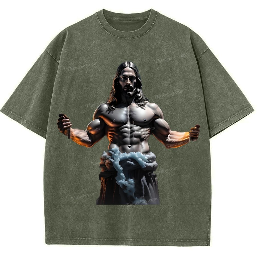 Source of Strength - The Company of Jesus Snowflake Vintage Washed T-Shirt