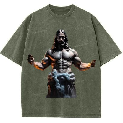 Source of Strength - The Company of Jesus Snowflake Vintage Washed T-Shirt