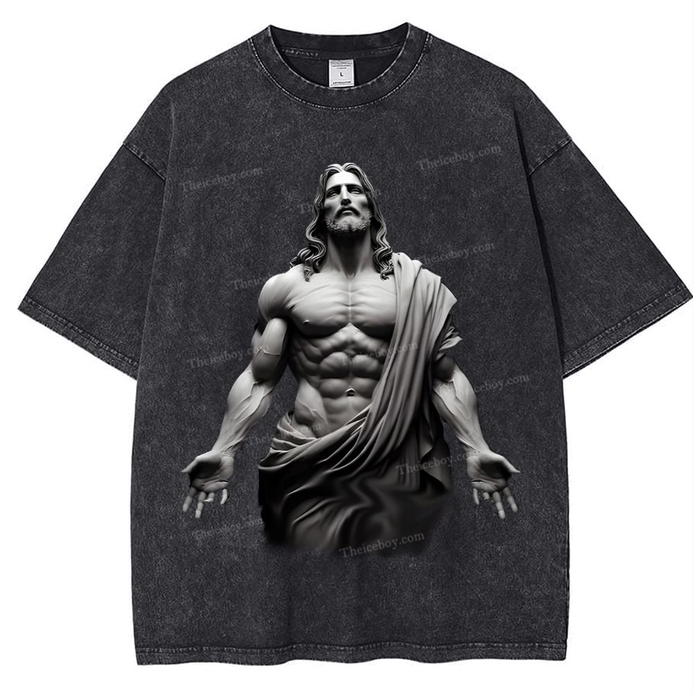 The Road to Rebirth - Jesus Leads the Way Snowflake Vintage Washed T-Shirt