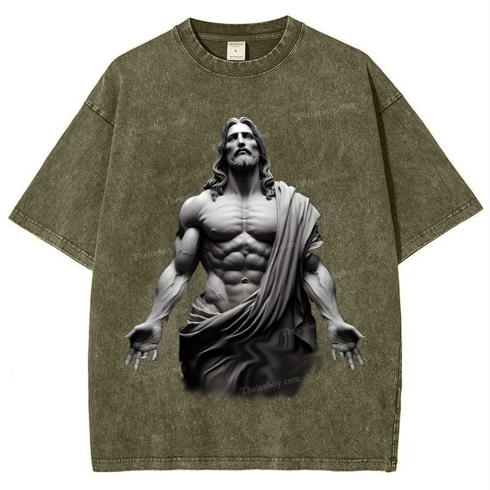 The Road to Rebirth - Jesus Leads the Way Snowflake Vintage Washed T-Shirt