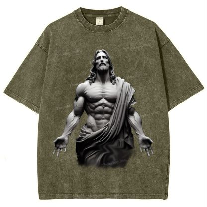 The Road to Rebirth - Jesus Leads the Way Snowflake Vintage Washed T-Shirt