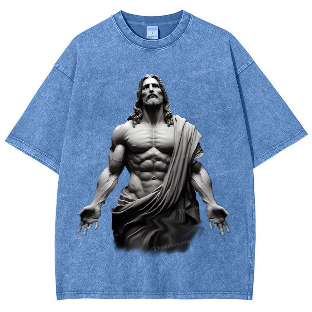 The Road to Rebirth - Jesus Leads the Way Snowflake Vintage Washed T-Shirt