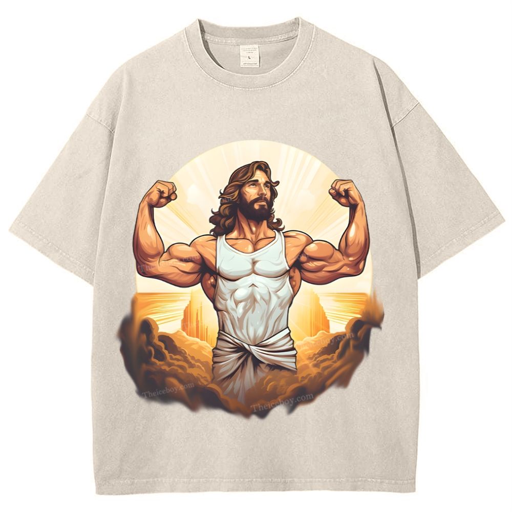 Faith Walk - The Power of Jesus Snowflake Vintage Washed T-Shirt