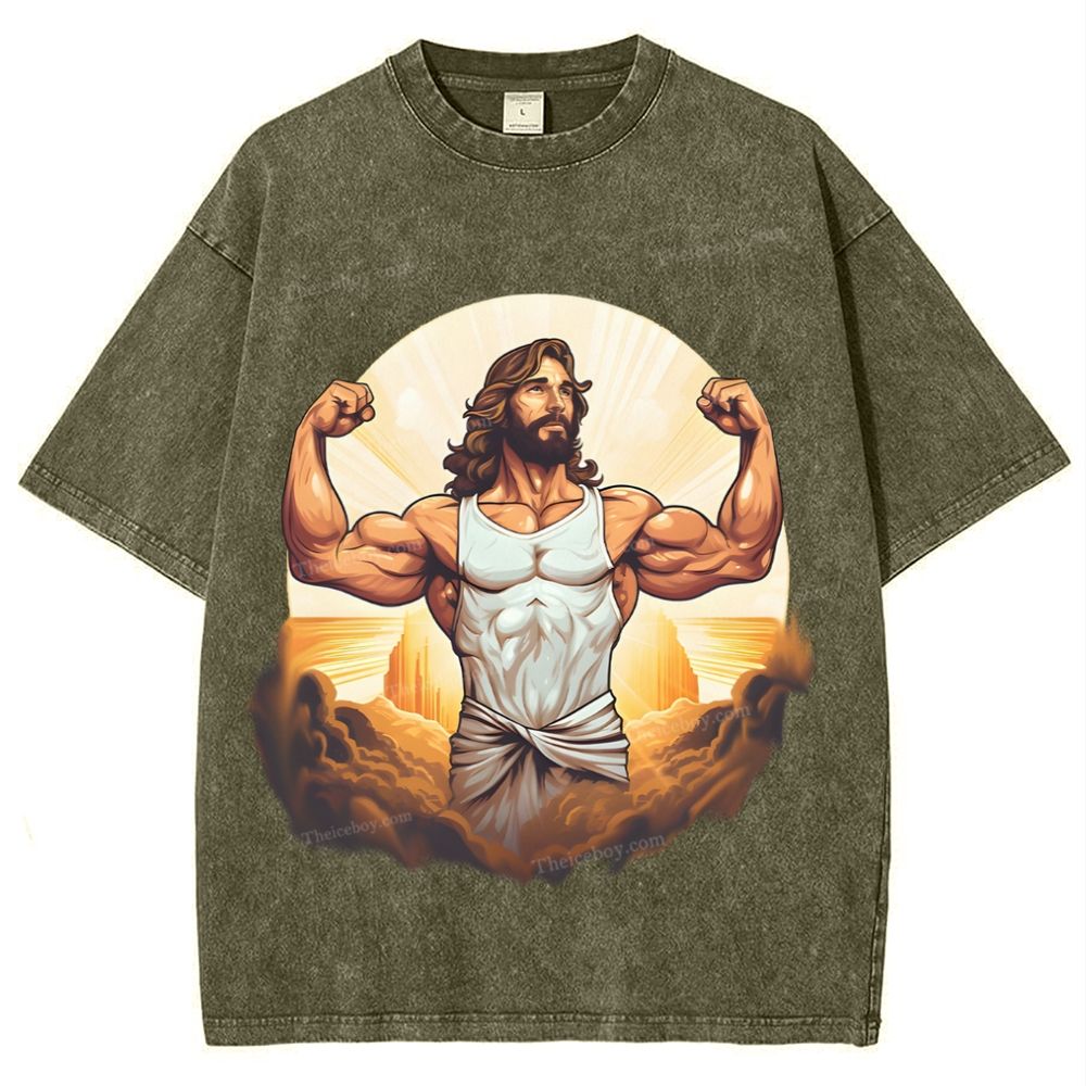 Faith Walk - The Power of Jesus Snowflake Vintage Washed T-Shirt