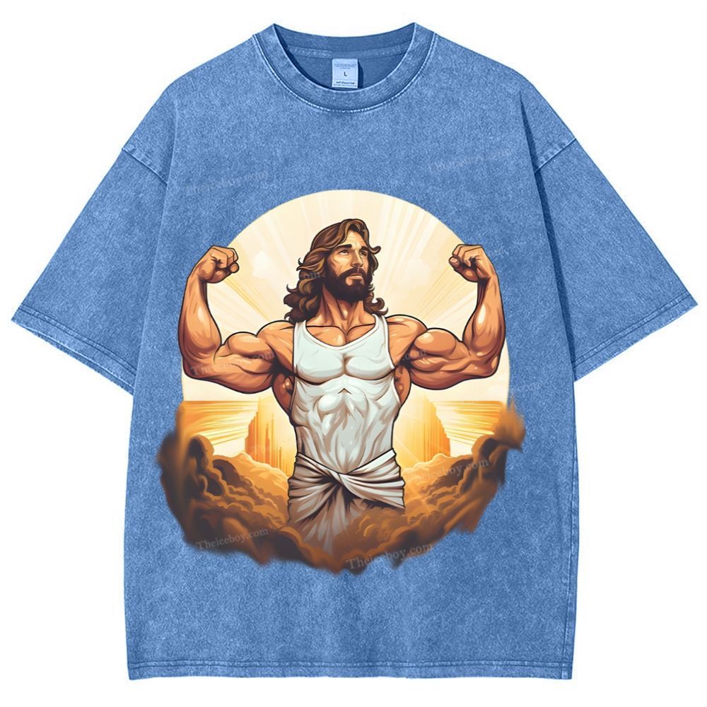 Faith Walk - The Power of Jesus Snowflake Vintage Washed T-Shirt