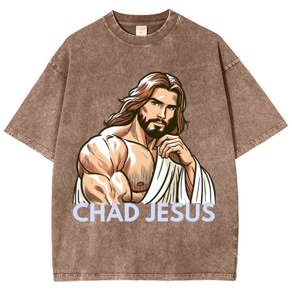 Chad Jesus Snowflake Vintage Washed T-Shirt