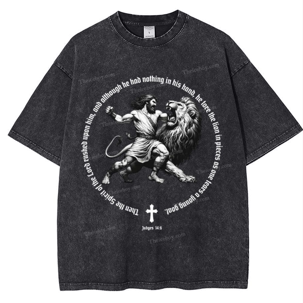 judges 14:6 Snowflake Vintage Washed T-Shirt