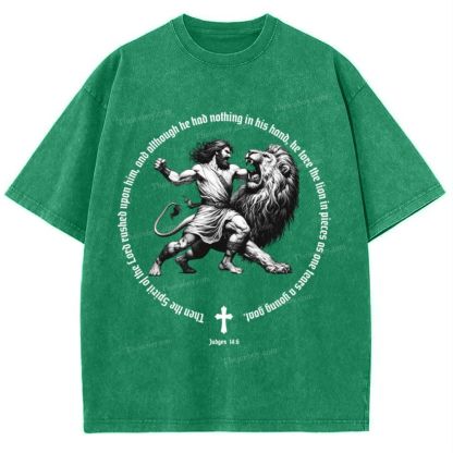judges 14:6 Snowflake Vintage Washed T-Shirt