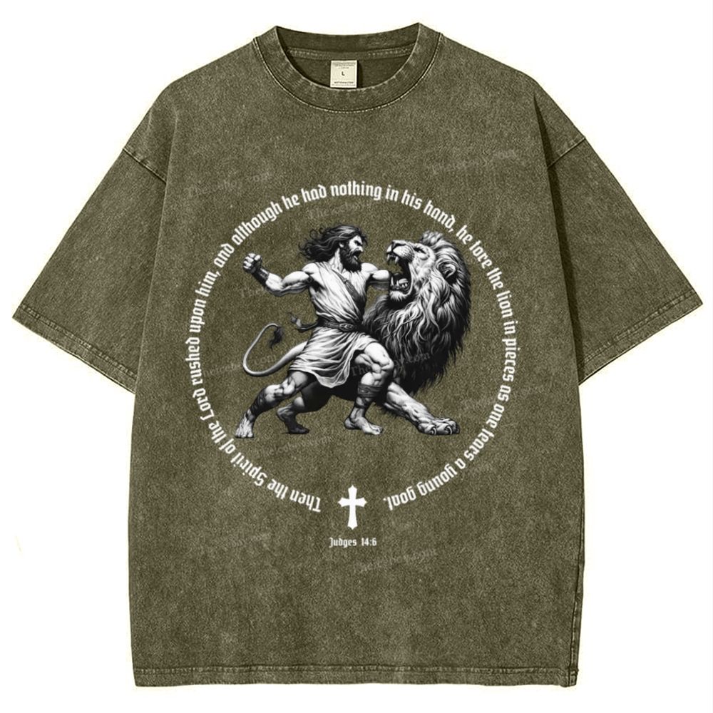 judges 14:6 Snowflake Vintage Washed T-Shirt