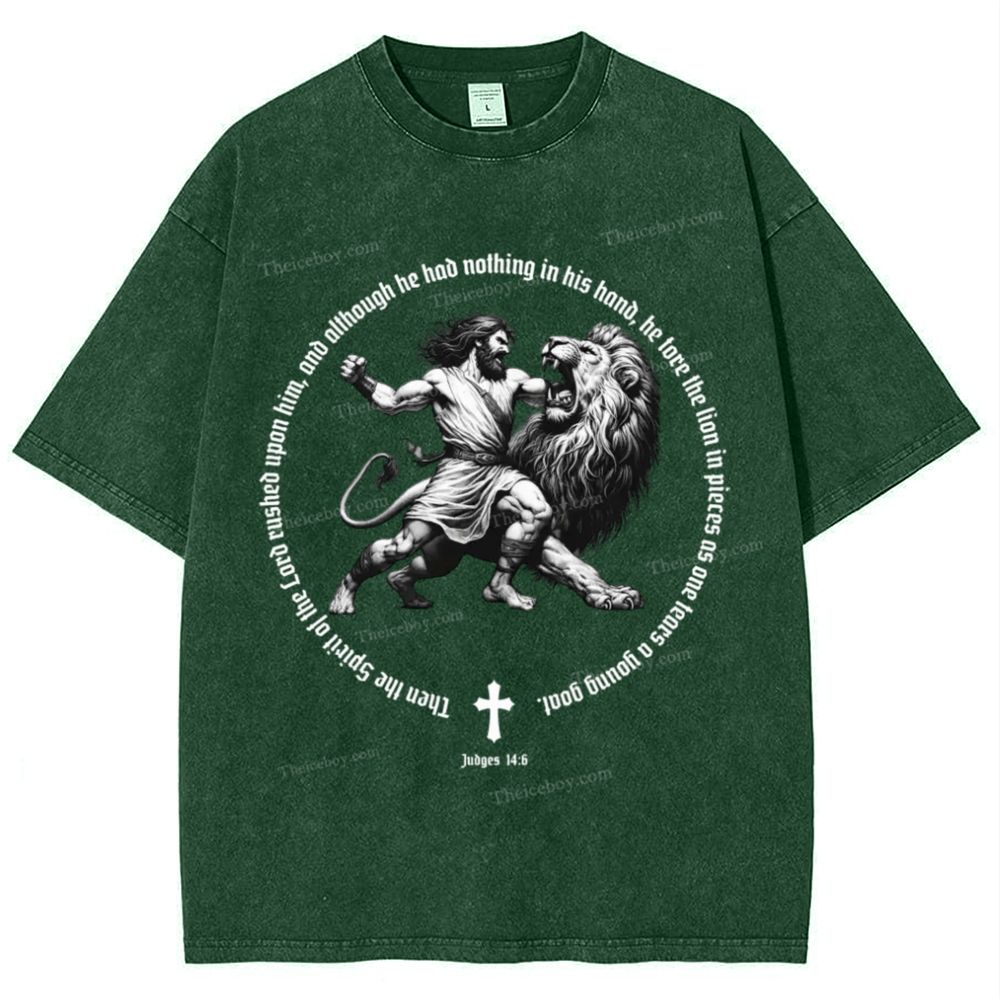 judges 14:6 Snowflake Vintage Washed T-Shirt
