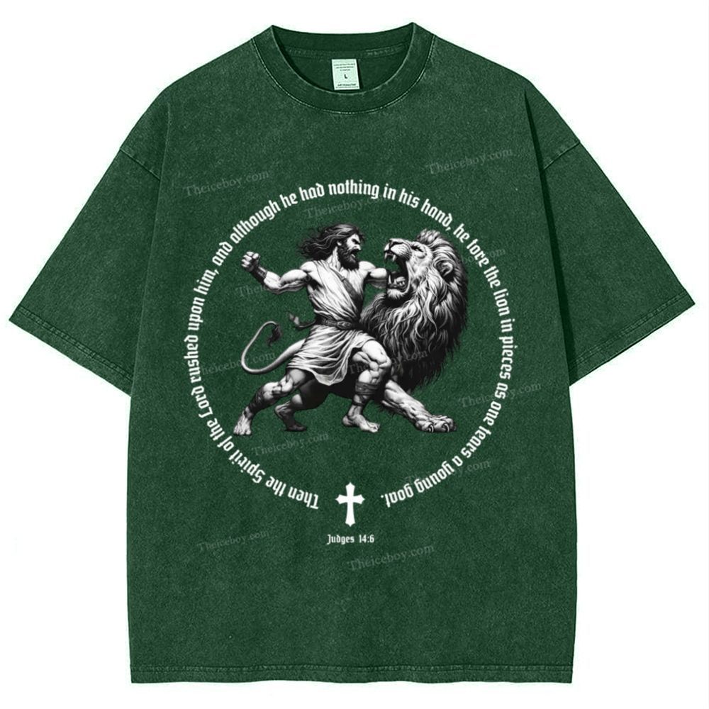 judges 14:6 Snowflake Vintage Washed T-Shirt