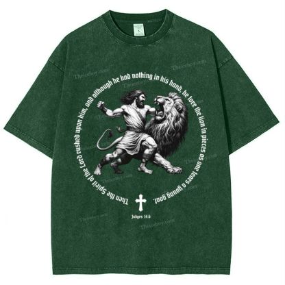 judges 14:6 Snowflake Vintage Washed T-Shirt