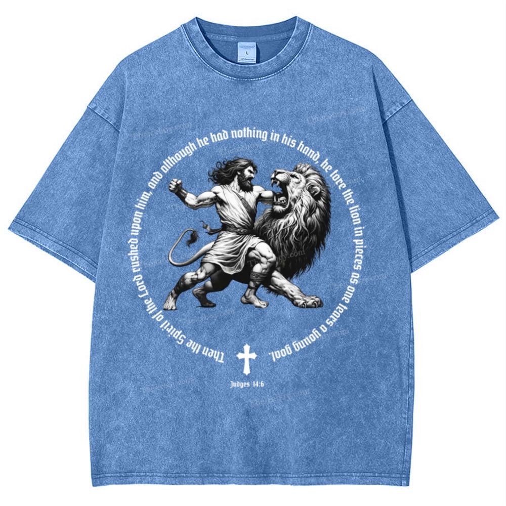 judges 14:6 Snowflake Vintage Washed T-Shirt