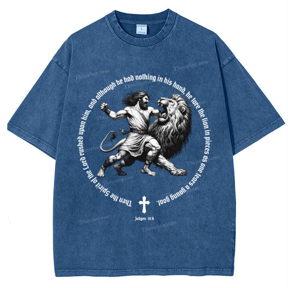 judges 14:6 Snowflake Vintage Washed T-Shirt