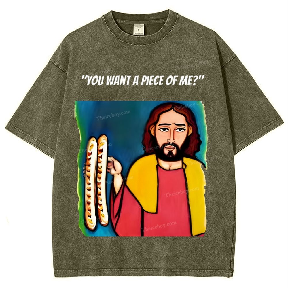 You Want A Piece Of Me? Snowflake Vintage Washed T-Shirt