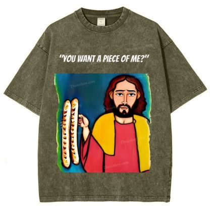 You Want A Piece Of Me? Snowflake Vintage Washed T-Shirt