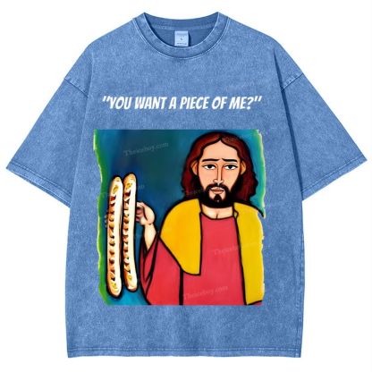 You Want A Piece Of Me? Snowflake Vintage Washed T-Shirt