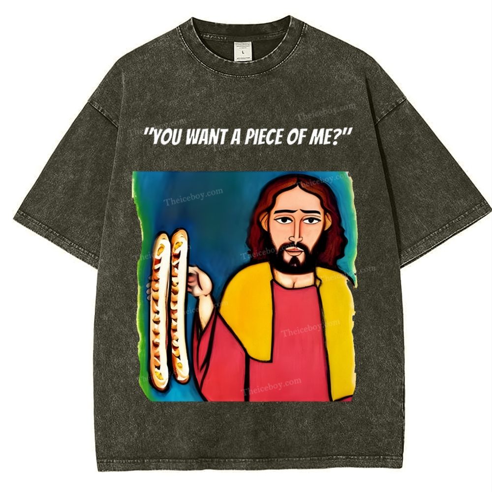 You Want A Piece Of Me? Snowflake Vintage Washed T-Shirt