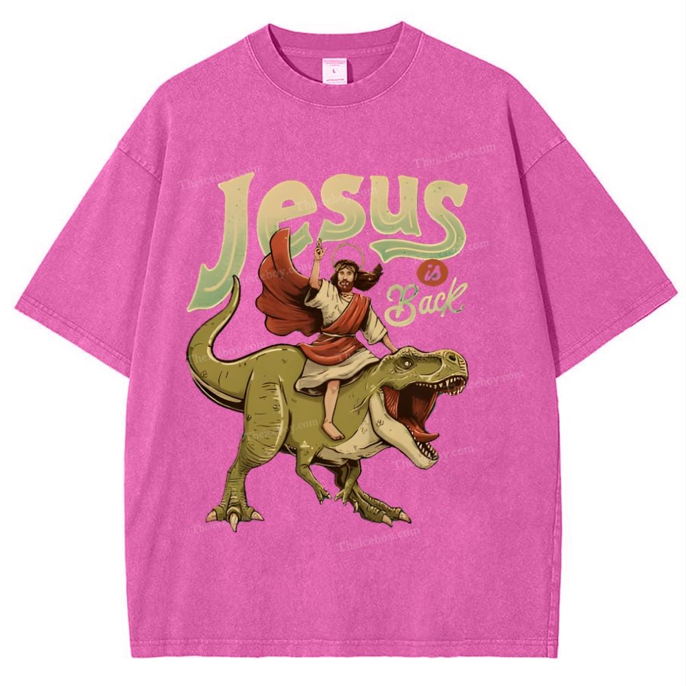 Jesus Is Back Snowflake Vintage Washed T-Shirt