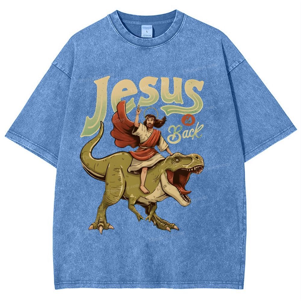 Jesus Is Back Snowflake Vintage Washed T-Shirt