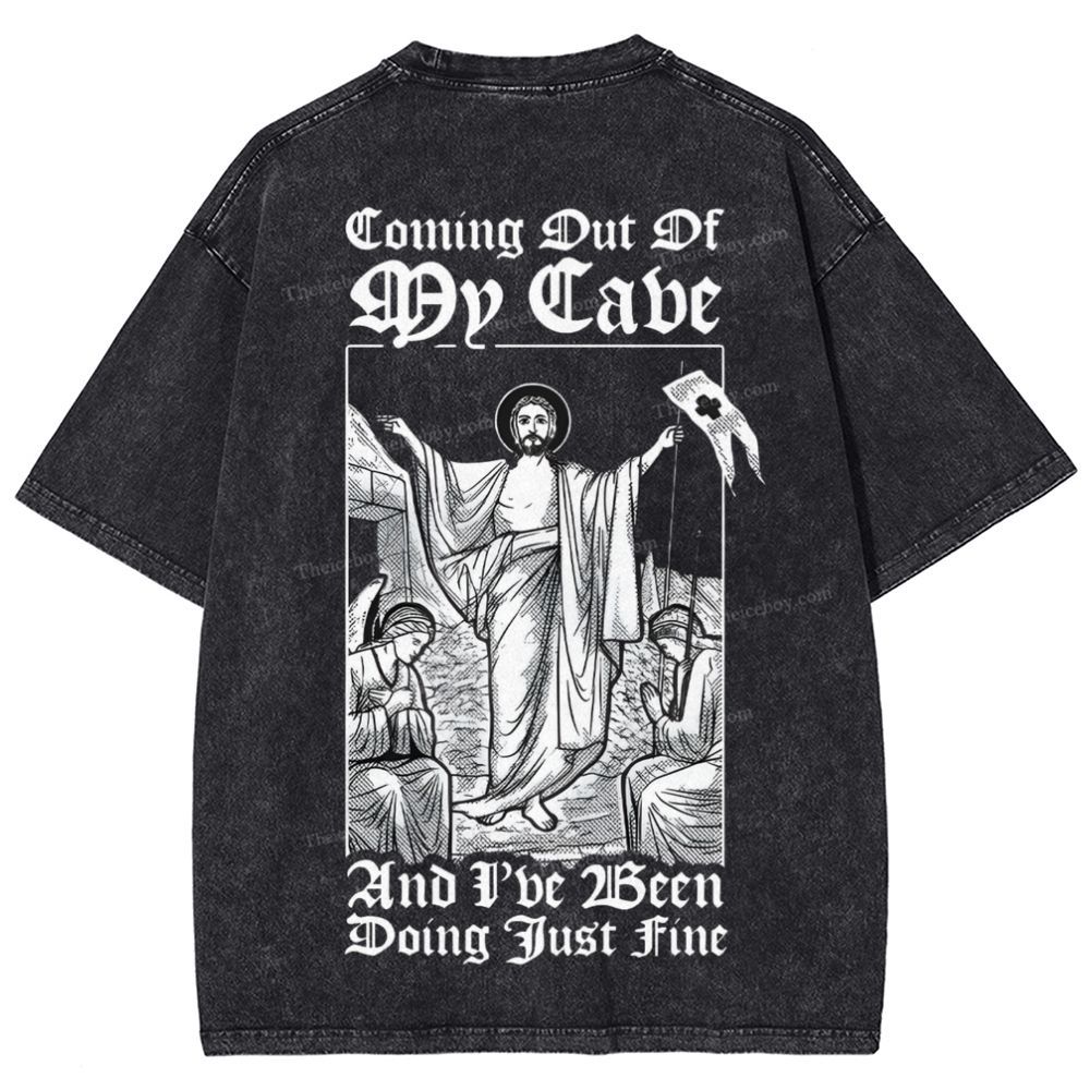 Get Out Of The Hole Snowflake Vintage Washed T-Shirt