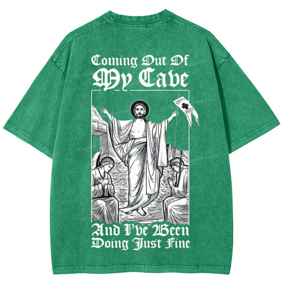 Get Out Of The Hole Snowflake Vintage Washed T-Shirt