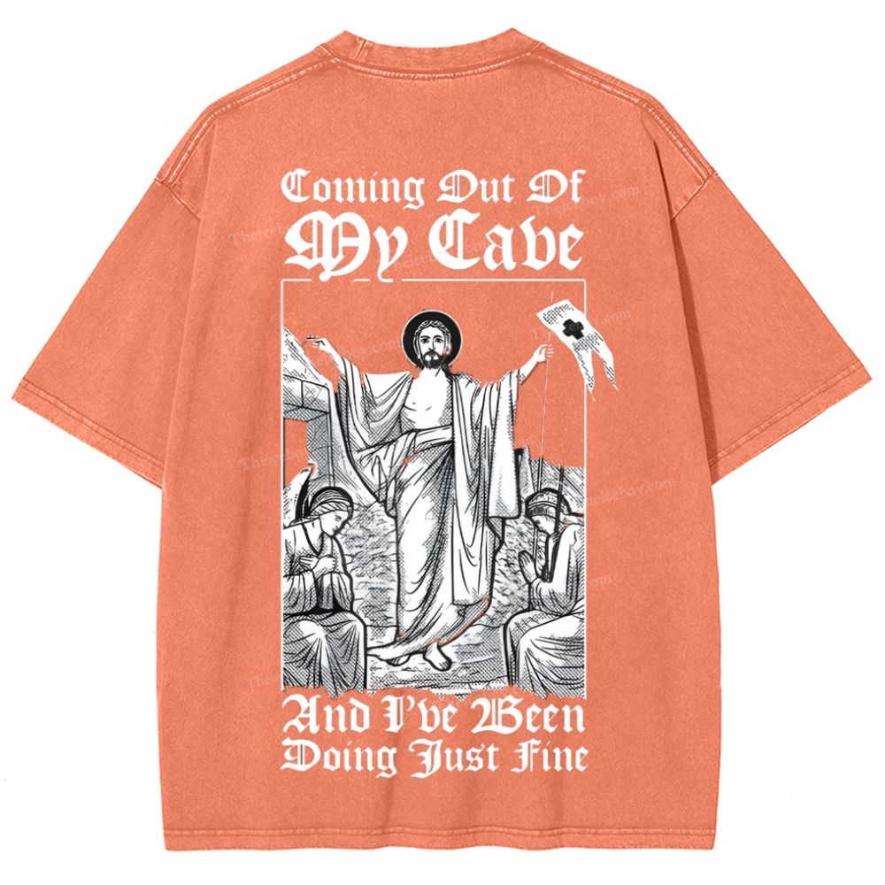 Get Out Of The Hole Snowflake Vintage Washed T-Shirt