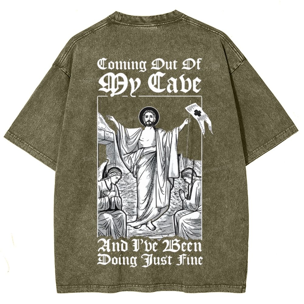 Get Out Of The Hole Snowflake Vintage Washed T-Shirt