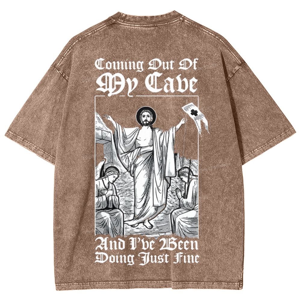 Get Out Of The Hole Snowflake Vintage Washed T-Shirt