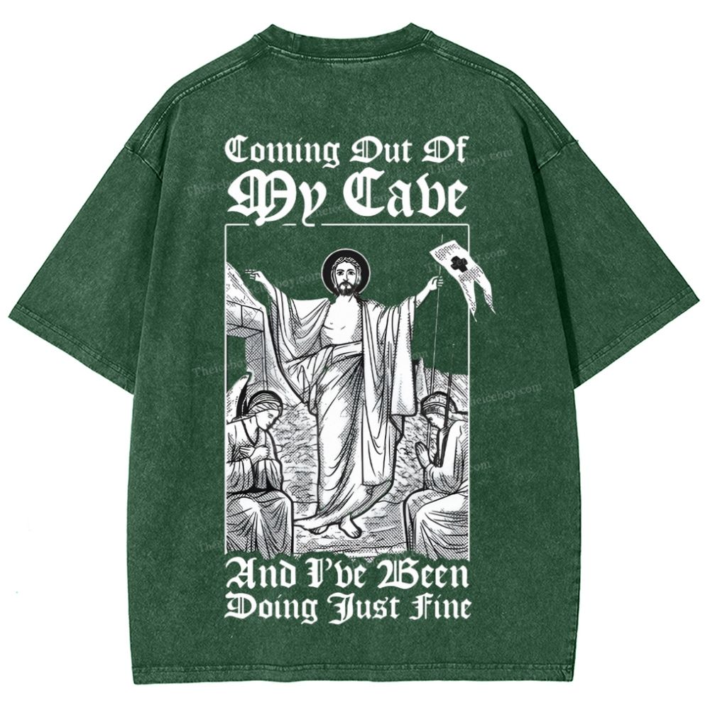 Get Out Of The Hole Snowflake Vintage Washed T-Shirt