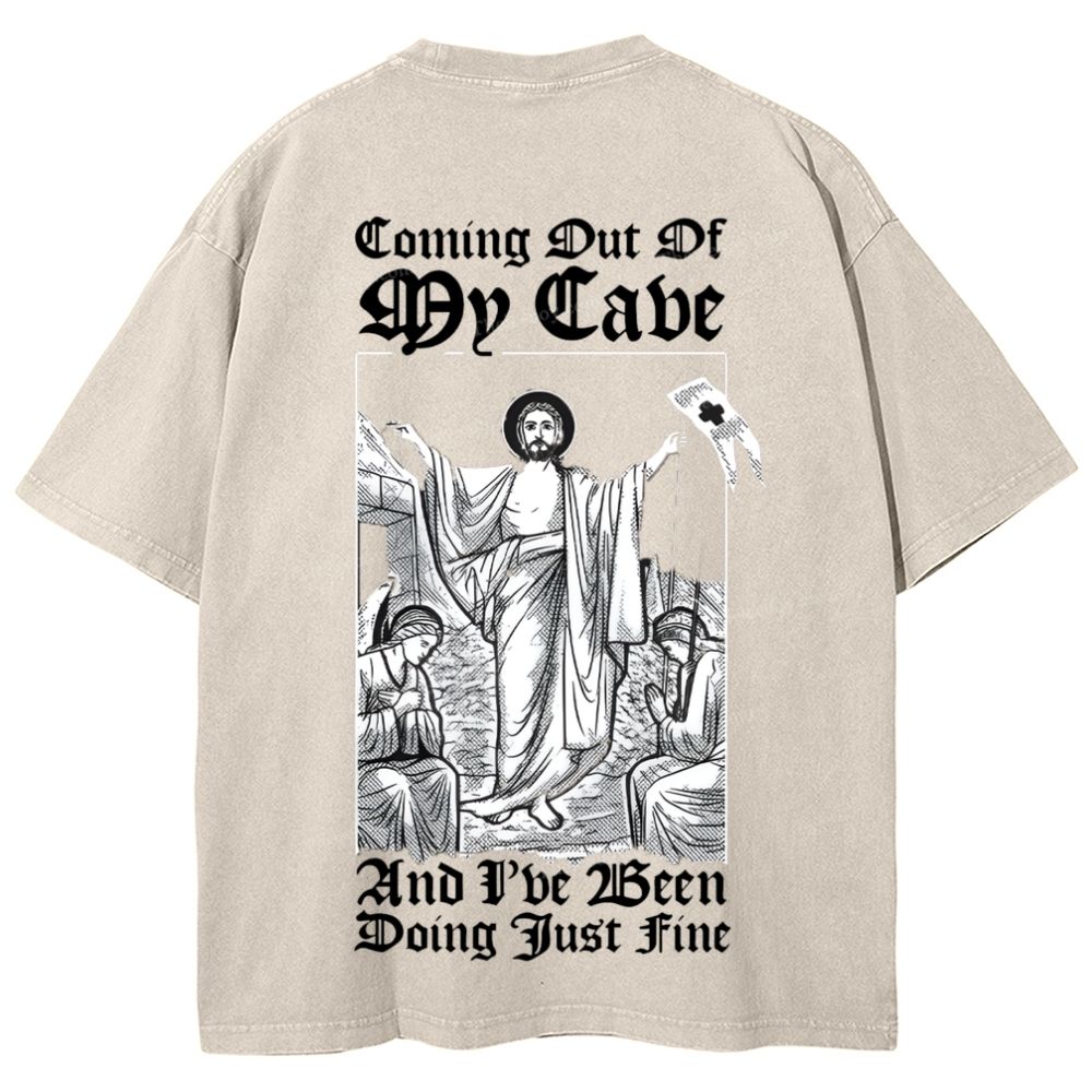 Get Out Of The Hole Snowflake Vintage Washed T-Shirt