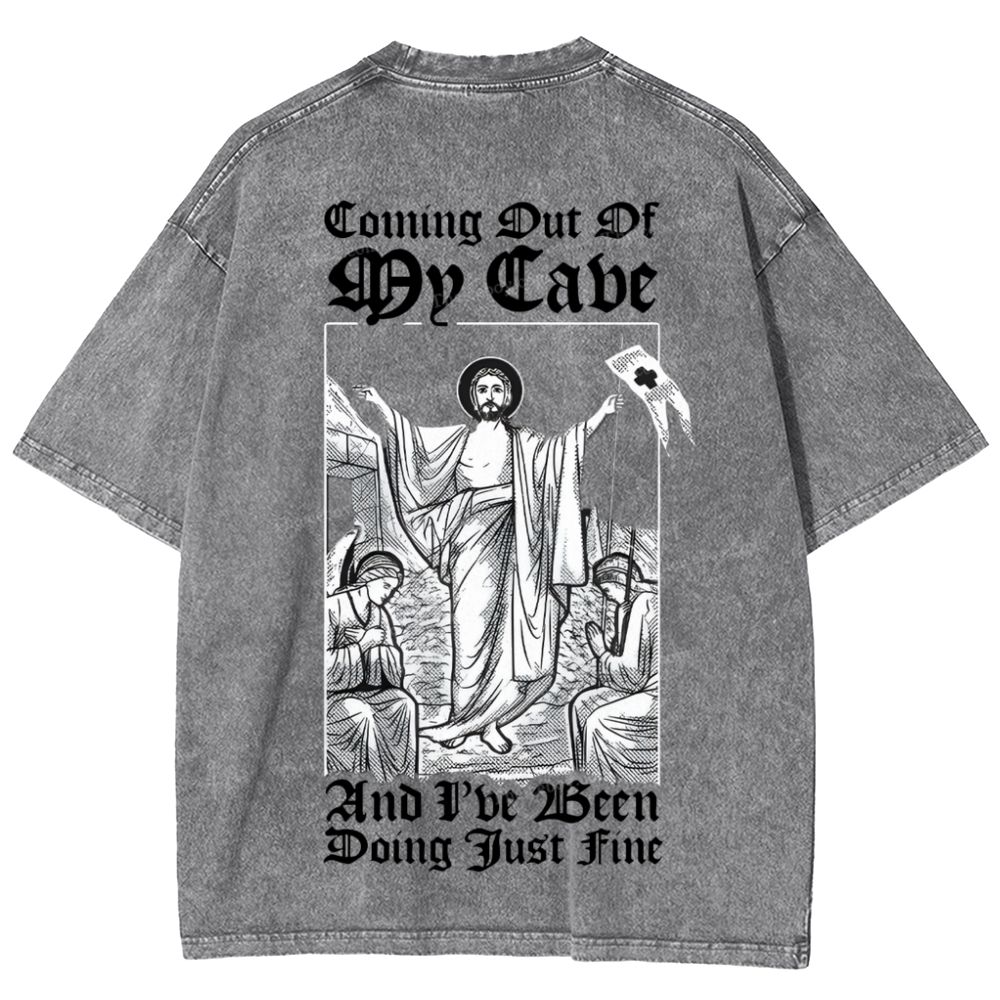 Get Out Of The Hole Snowflake Vintage Washed T-Shirt